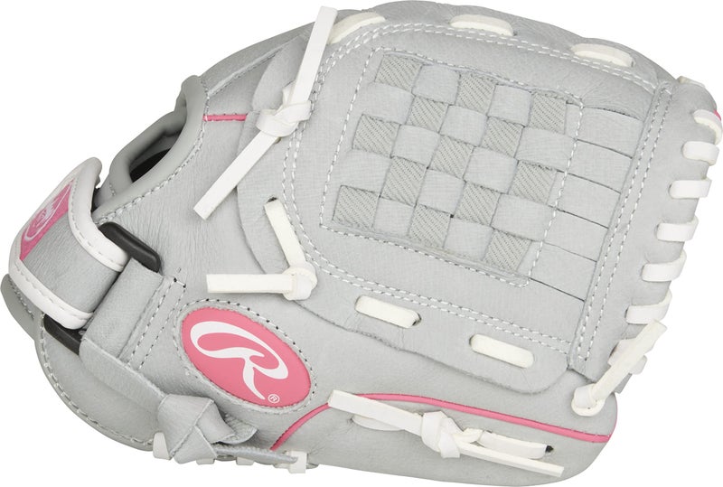 Rawlings | Sure Catch Series Fastpitch Softball Glove | Pink/Grey/White | RHT | 10' - Image 2
